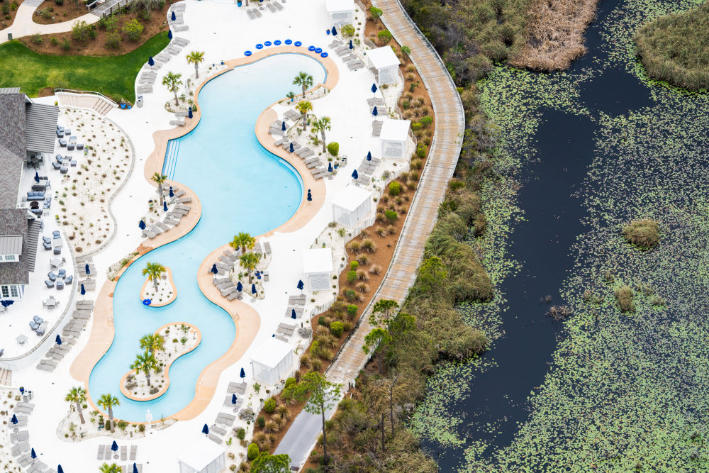 Photography by Gray Malin of WaterSound Beach Pool, 30A Florida