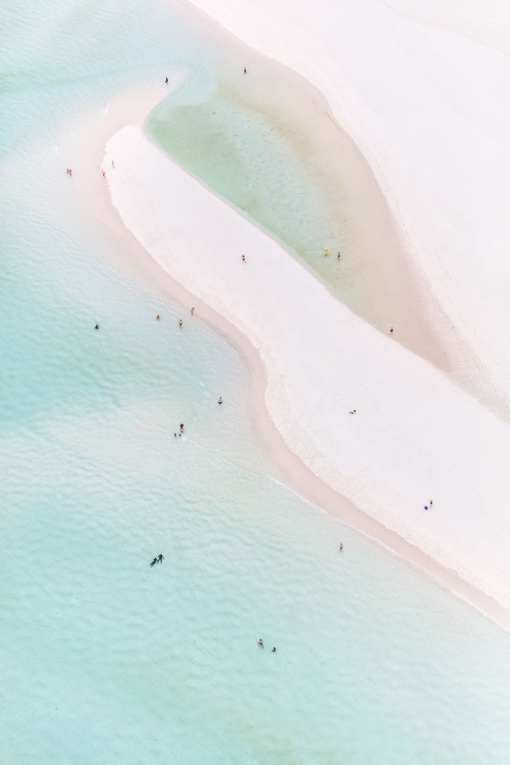 Photography by Gray Malin of Whitehaven Beach Swimmers, Vertical