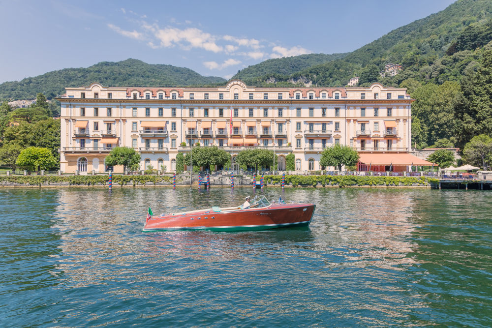 Photography by Gray Malin of Wooden Boat, Villa D'este Lake Como