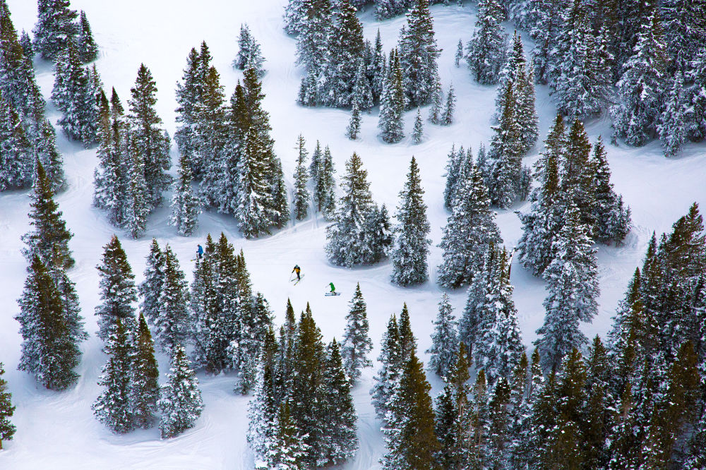 Photography by Gray Malin of Back Country Skiers