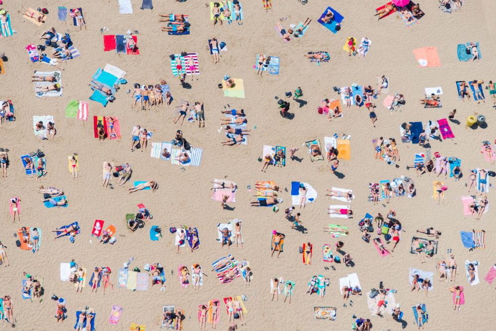 Photography by Gray Malin of Barcelona Beach Horizontal