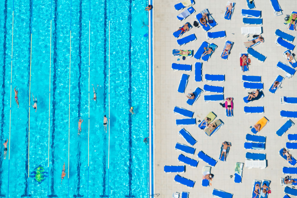Photography by Gray Malin of Barcelona Swimmers