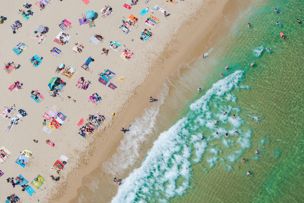 Photography by Gray Malin of Barceloneta Beach and Water