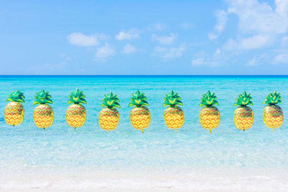 Photography by Gray Malin of Pineapple Balloons