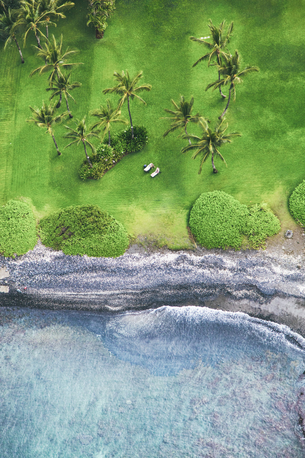 Photography by Gray Malin of Black Sand Beach, Maui
