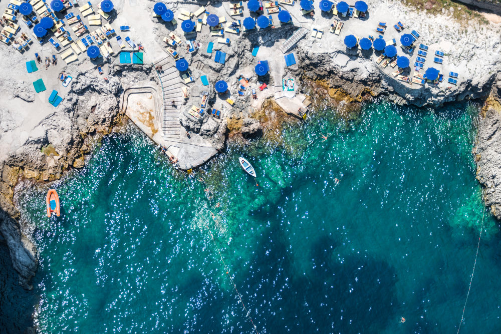 Photography by Gray Malin of Capri Da Luigi Beach Club