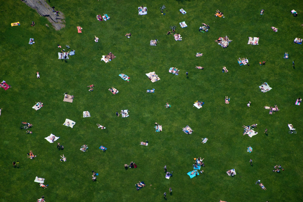 Photography by Gray Malin of Central Park Sheep Meadow