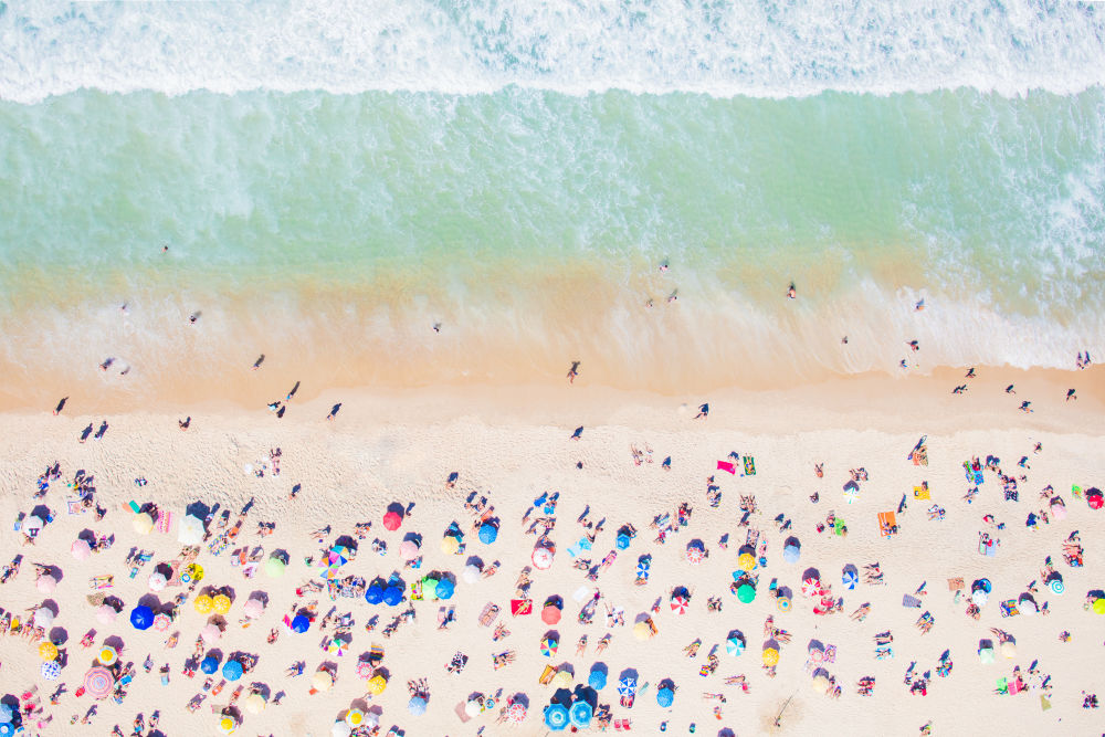 Photography by Gray Malin of Copacabana Beach