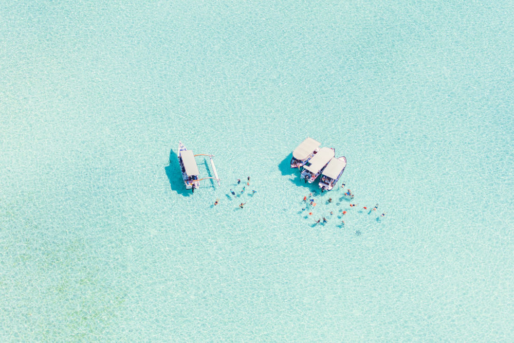 Photography by Gray Malin of Day Trip, Bora Bora