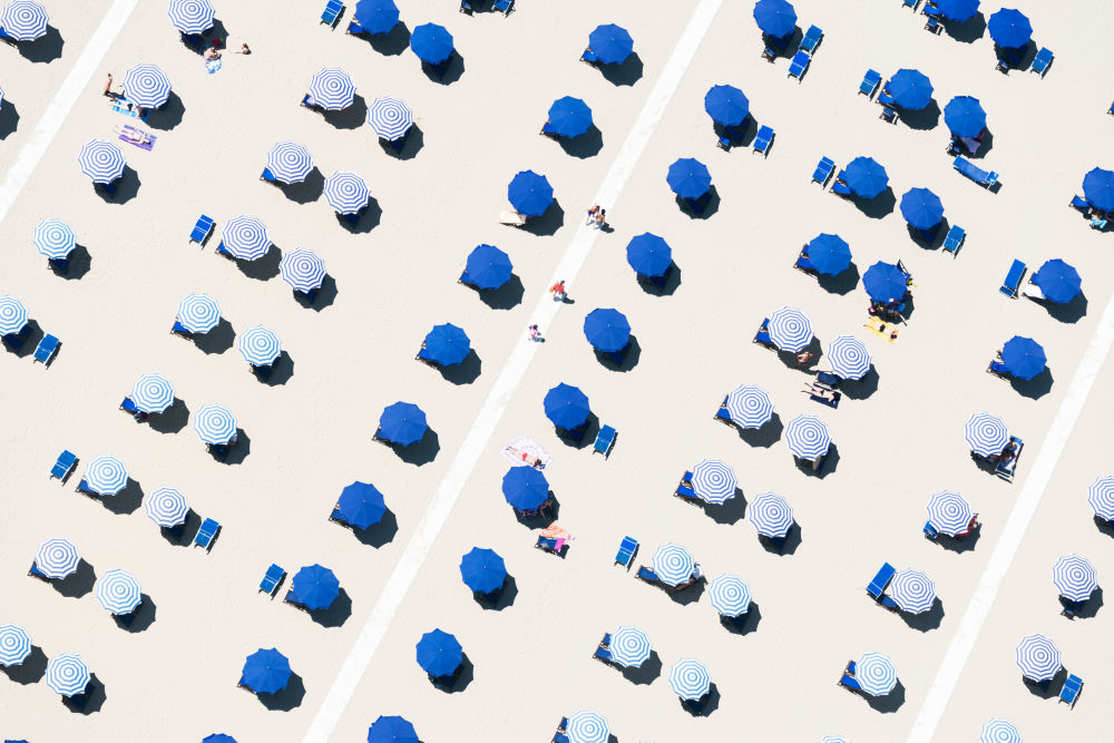 Photography by Gray Malin of Diagonal Stripes, Italy