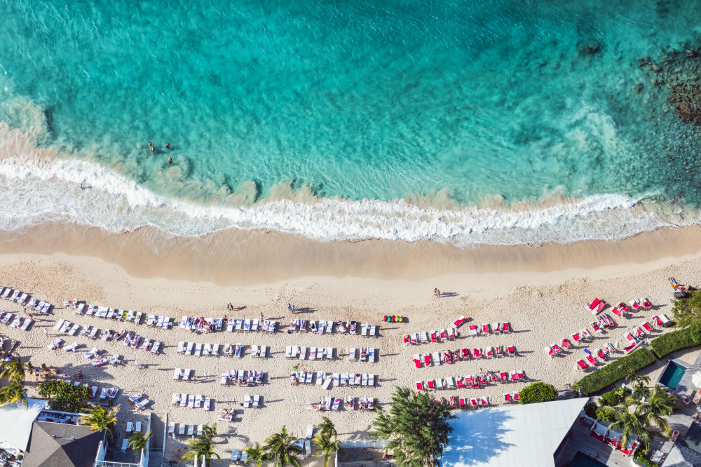 Photography by Gray Malin of Flamand Beach, St. Barths