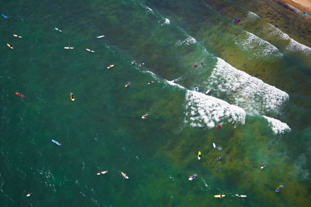Photography by Gray Malin of Hamptons Montauk Surfers
