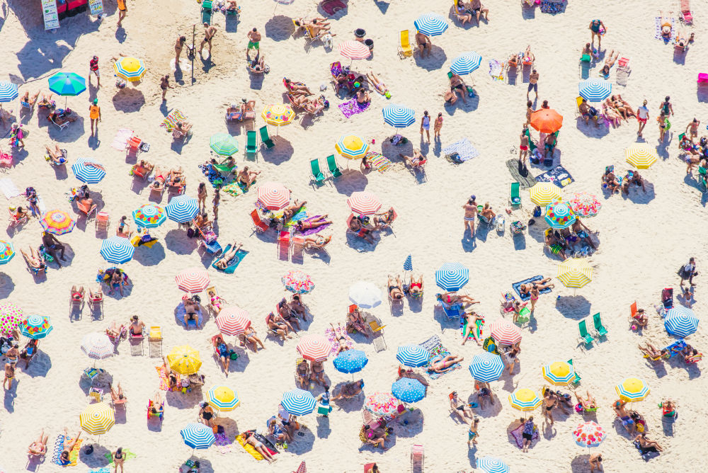 Photography by Gray Malin of Ipanema Beach Umbrellas