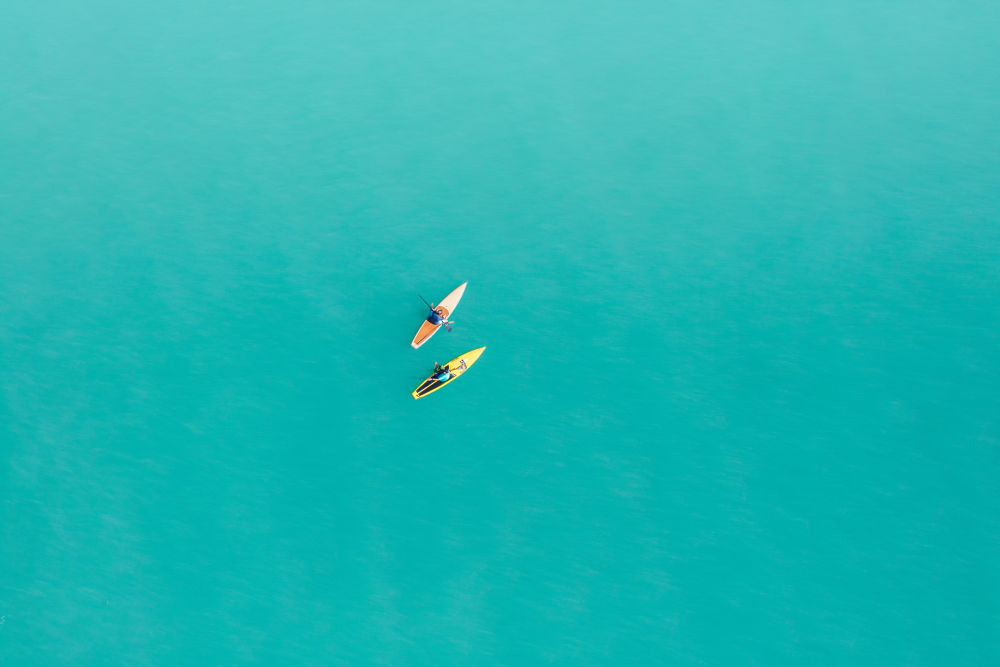 Photography by Gray Malin of Leblon Paddle Boarders, Rio de Janeiro