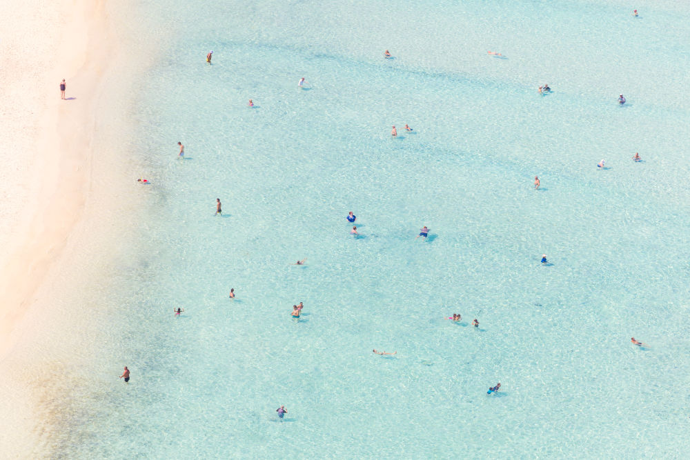 Photography by Gray Malin of Matira Beach, Bora Bora