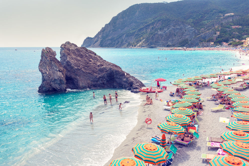 Photography by Gray Malin of Monterosso Beach, Cinque Terre