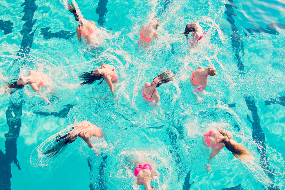 Photography by Gray Malin of Neon Splash