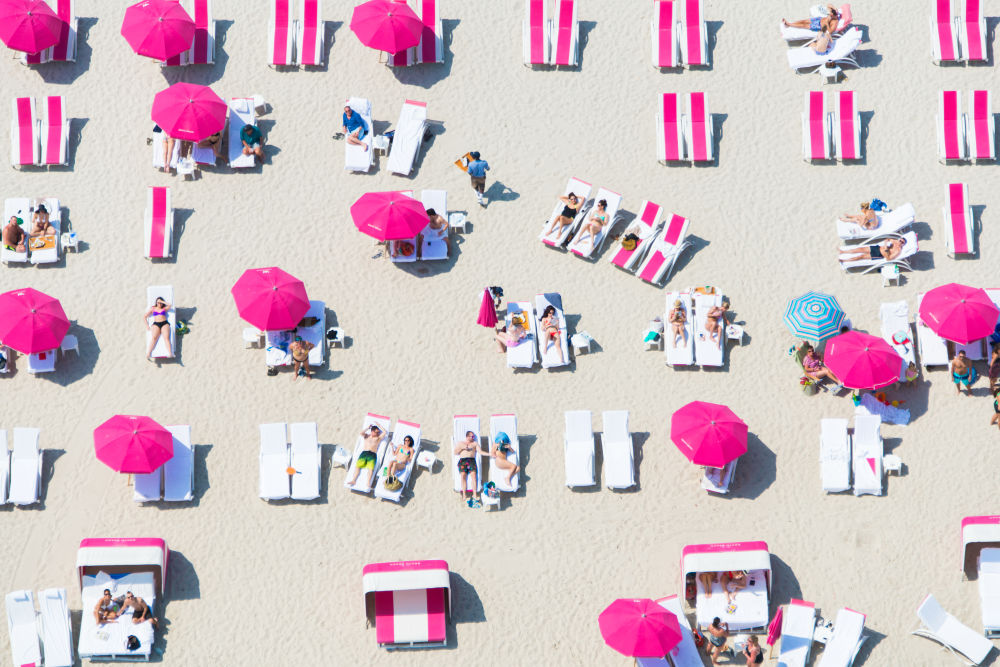 Photography by Gray Malin of Pink Beach Club, Miami
