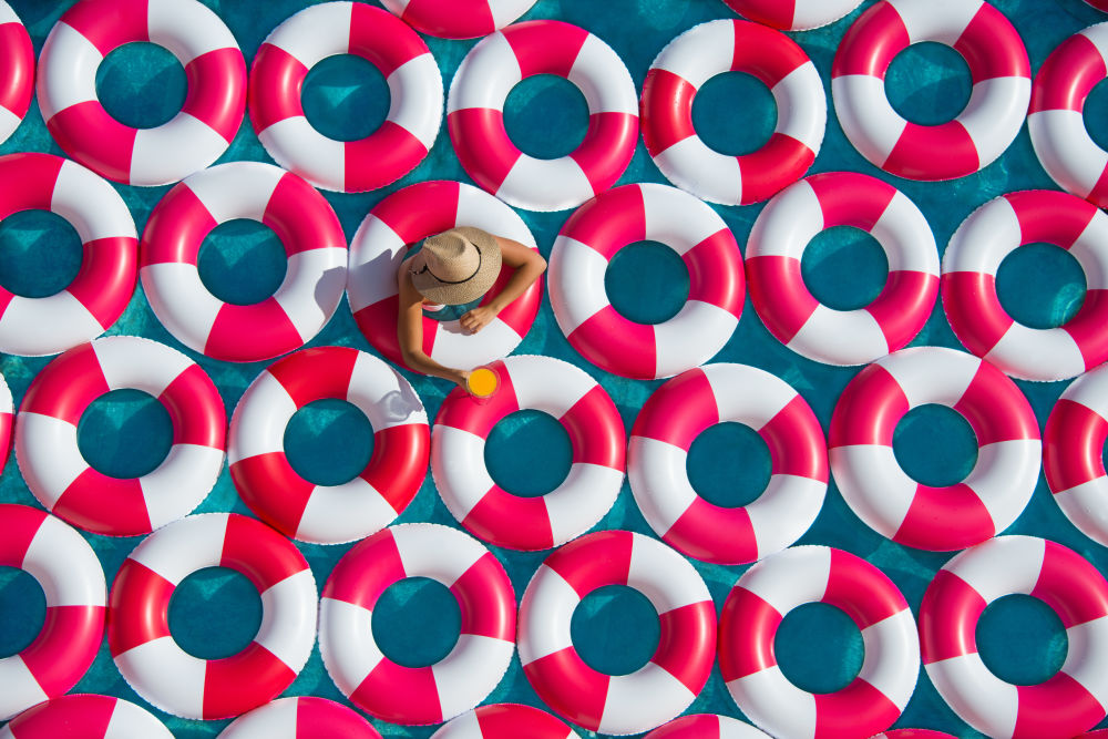 Photography by Gray Malin of Poolside Apritif