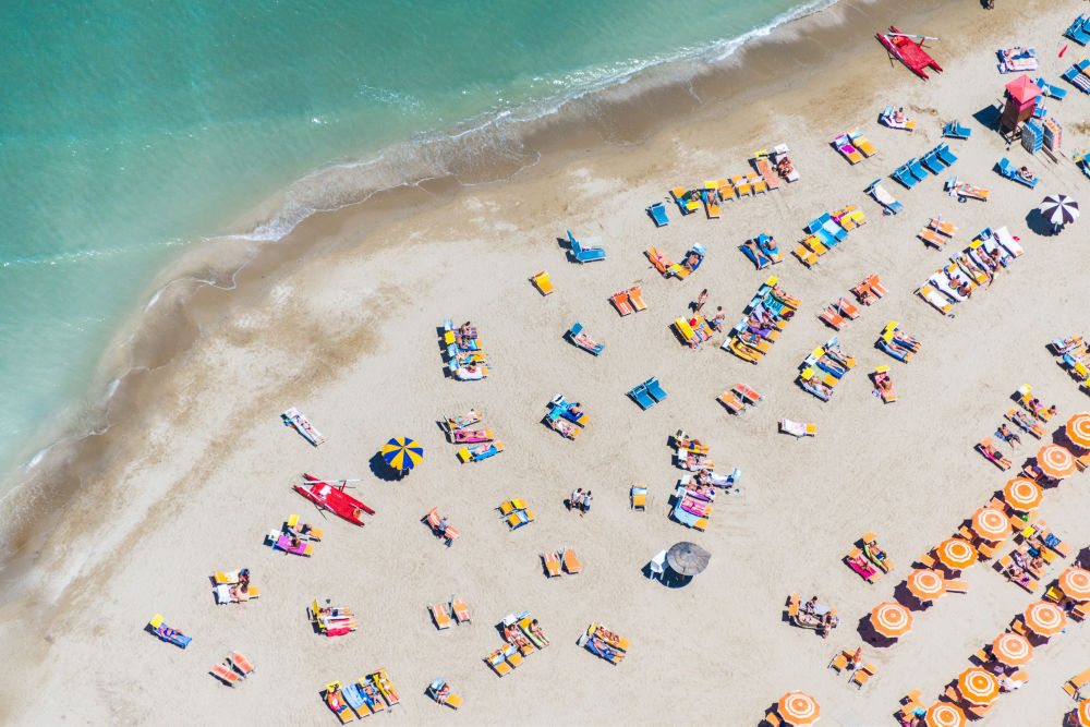 Photography by Gray Malin of Riccione Scattered Sunbathers