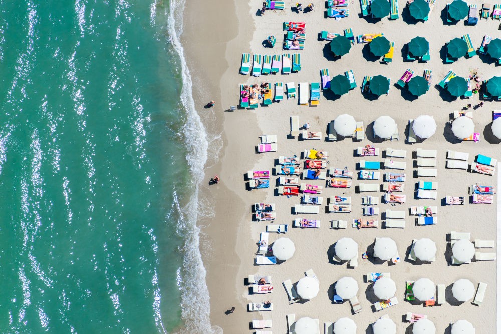 Photography by Gray Malin of Rivazzurra Beach