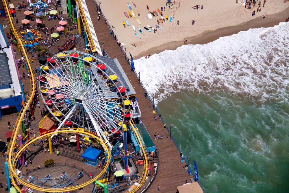 Photography by Gray Malin of Santa Monica Pier