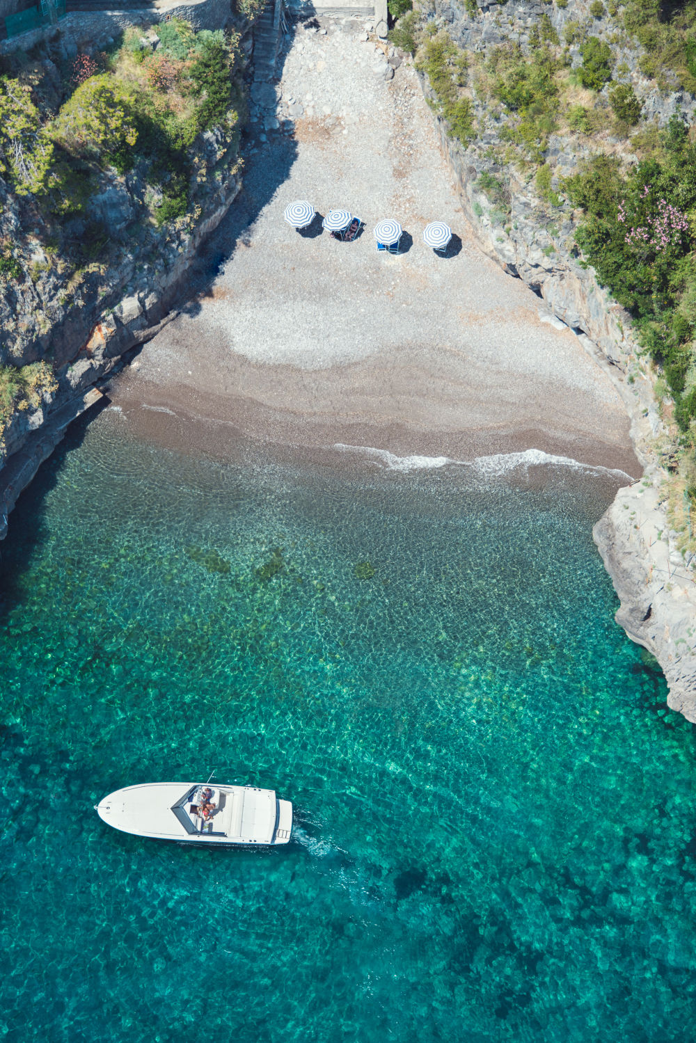 Photography by Gray Malin of Secret Beach, Positano