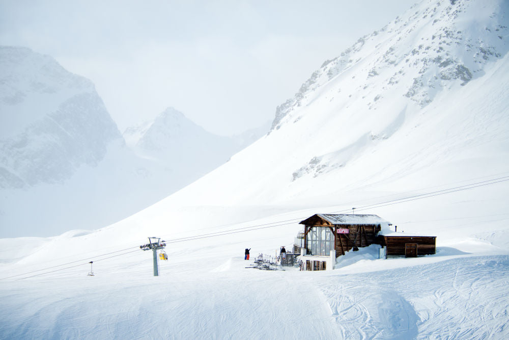 Photography by Gray Malin of Swiss Ski Chalet St. Moritz