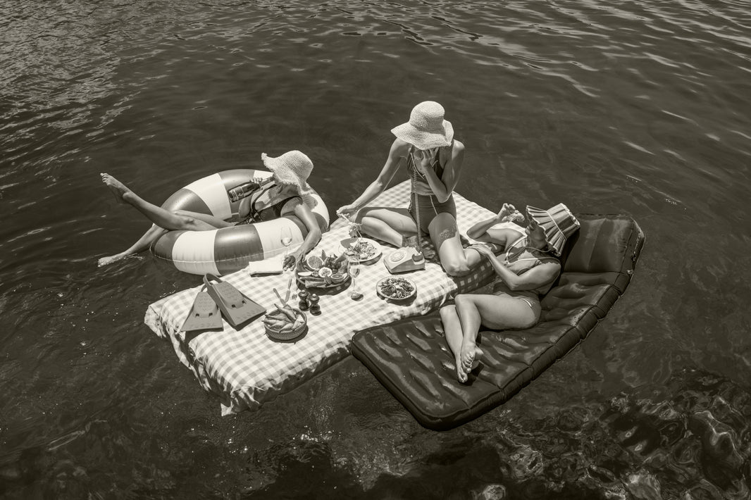 Photography by Gray Malin of Table for Three, St. Barths (Sepia)