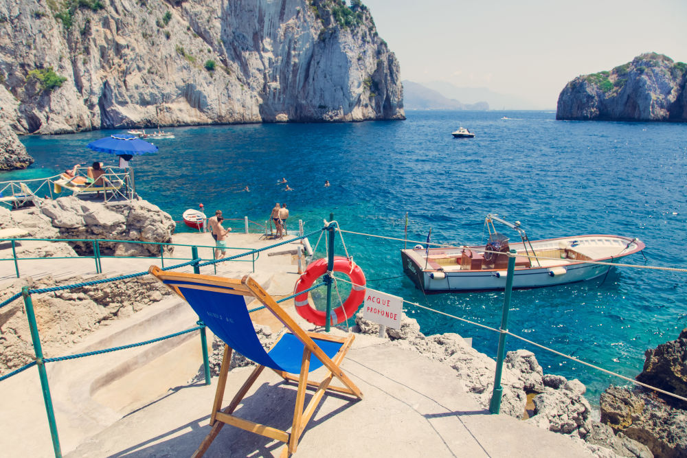 Photography by Gray Malin of The Lounger, Capri da Luigi