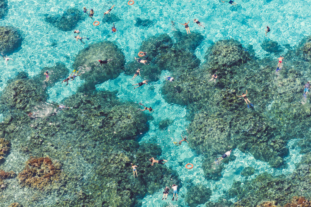 Photography by Gray Malin of The Reef, Bora Bora