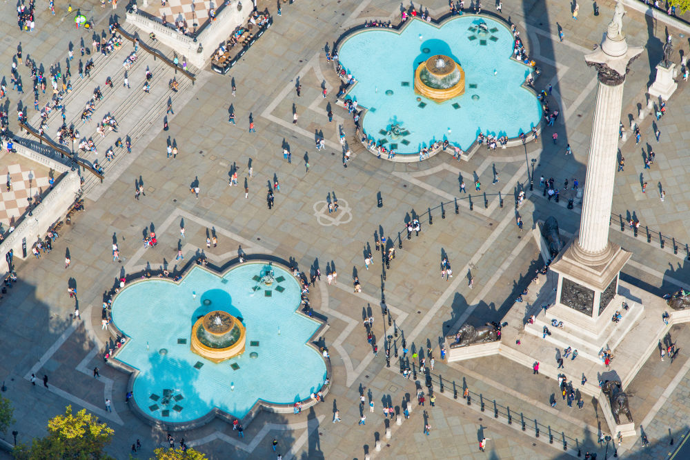 Photography by Gray Malin of Trafalgar Square