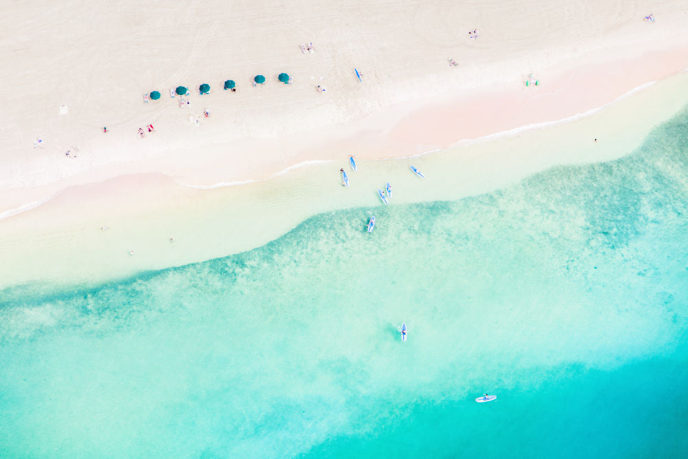 Photography by Gray Malin of Waikiki Paddle Boarders