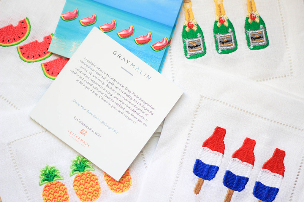 Gray Malin x Lettermade Cocktail Napkins have Arrived!