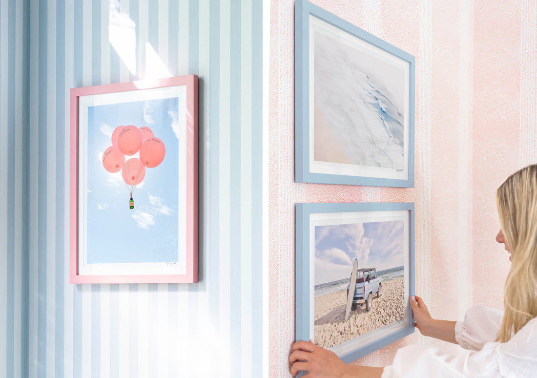 Pink & Light Blue Framing