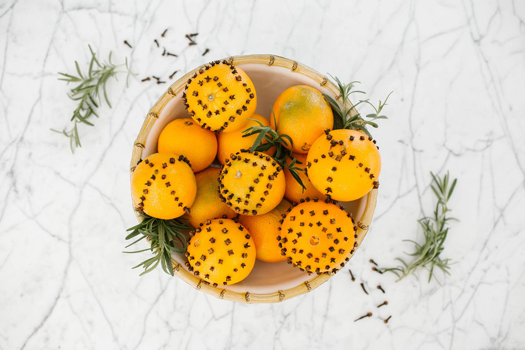 Orange Umbrella Clove Pomanders