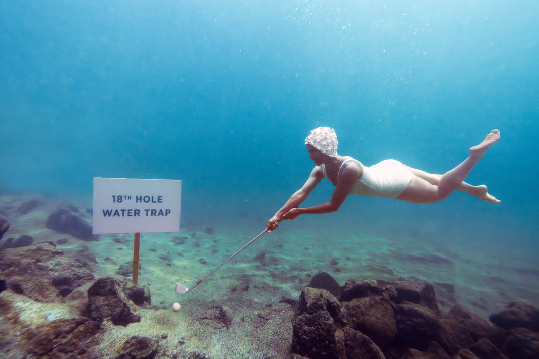 Photography by Gray Malin of 18th Hole Water Trap, Four Seasons Hualalai, Hawai’i