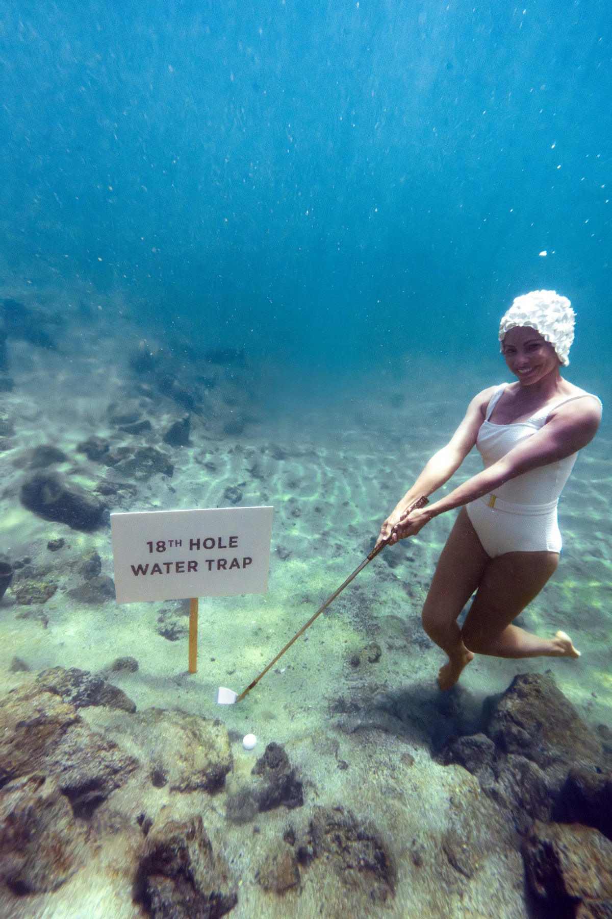 18th Hole Water Trap Vertical, Four Seasons Hualalai, Hawai’i