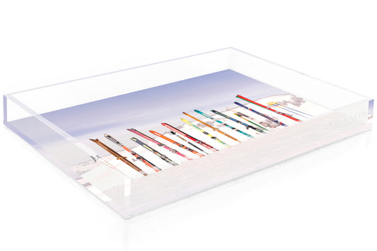 The Back Bowls Skis, Vail Tray by Gray Malin