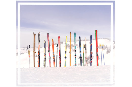 The Back Bowls Skis, Vail Tray by Gray Malin