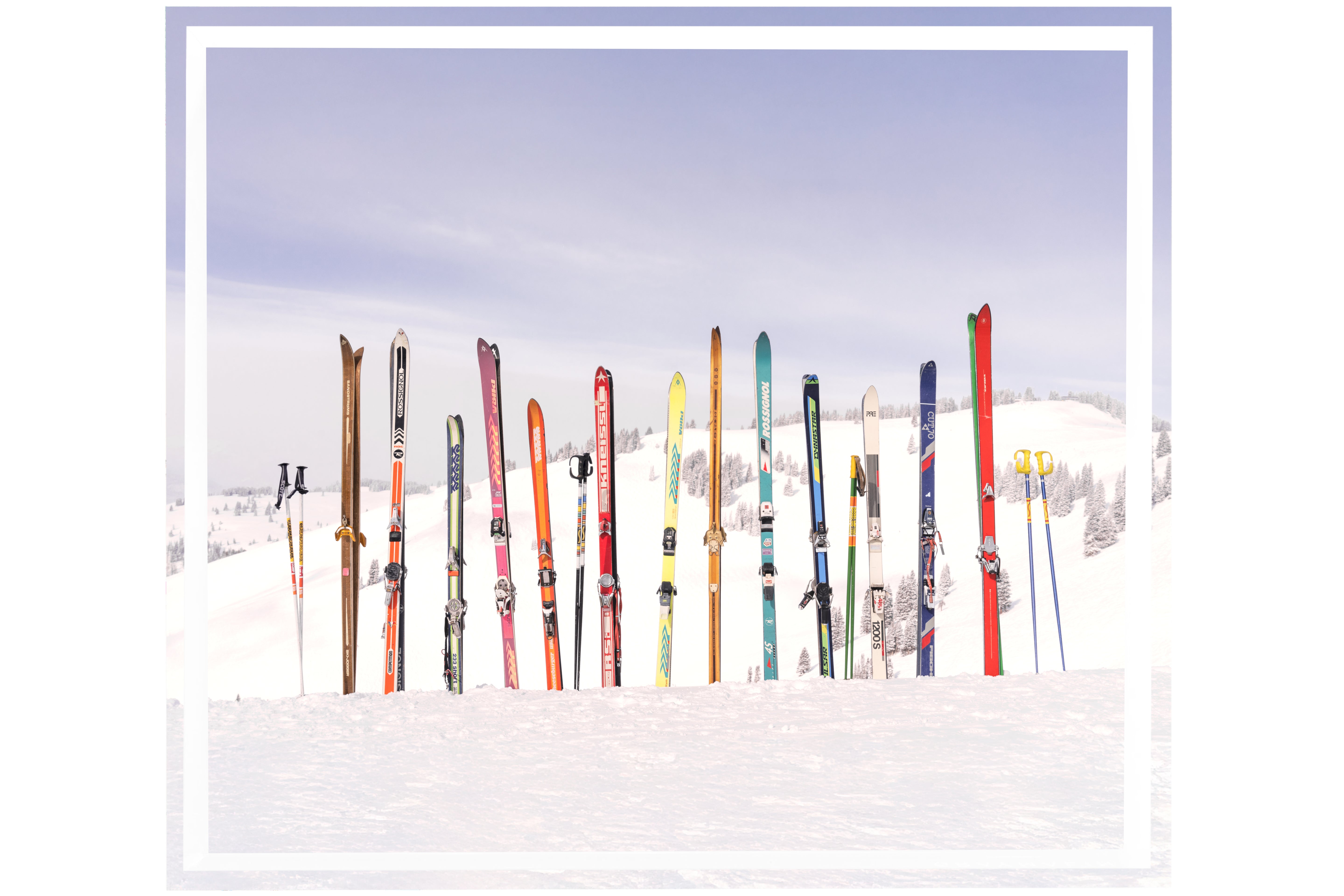 The Back Bowls Skis, Vail Tray by Gray Malin
