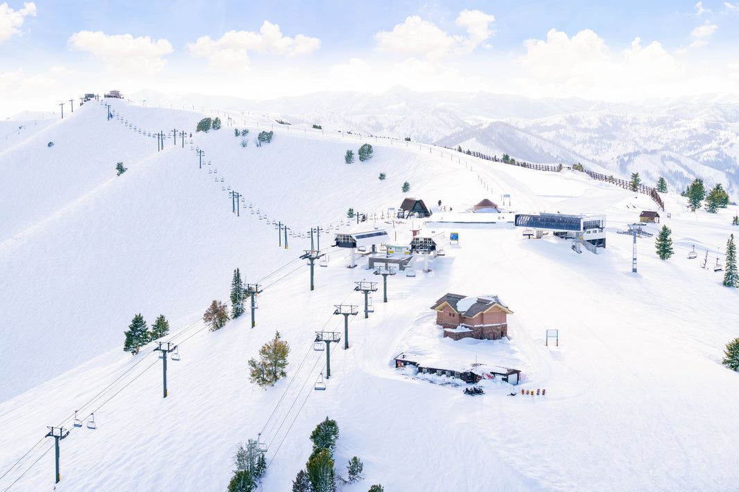 Photography by Gray Malin of Bald Mountain Summit, Sun Valley