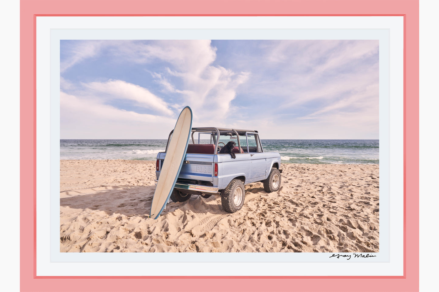 Beach Bronco Pup, Nantucket, Pink Frame