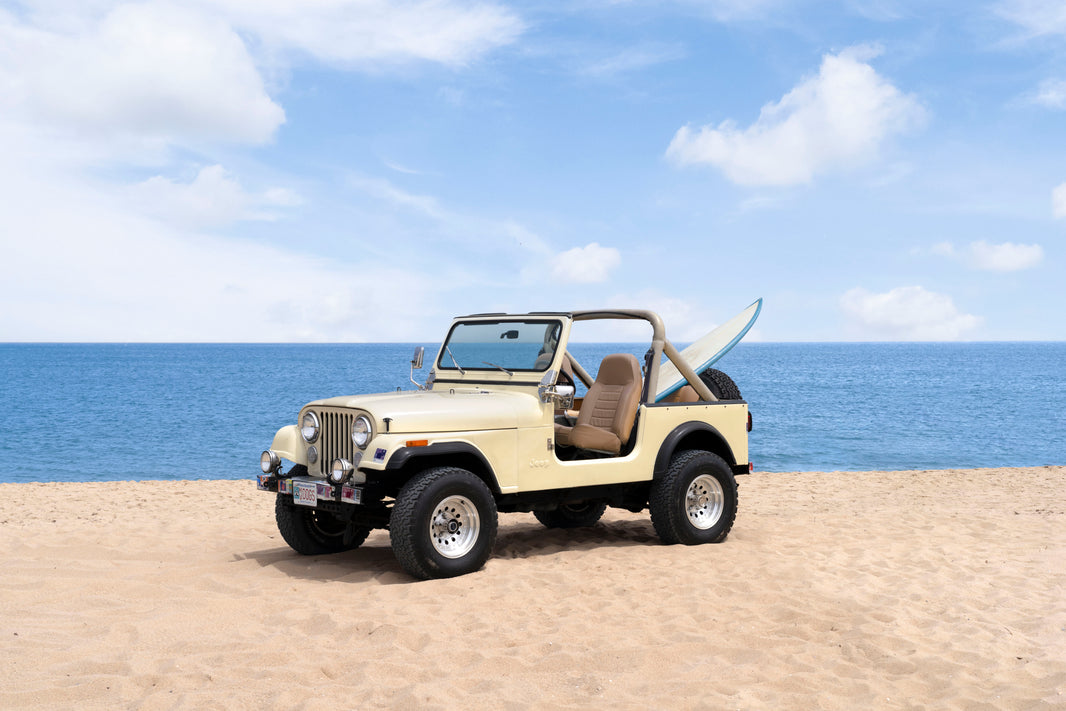 Photography by Gray Malin of Beach Jeep, Martha’s Vineyard