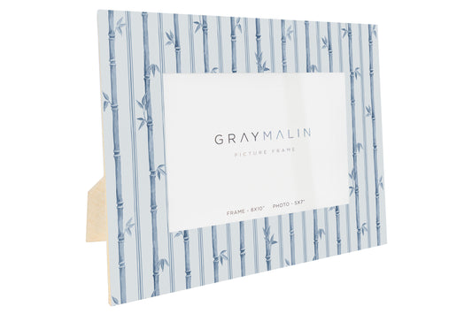 The Veranda Bamboo Horizontal Picture Frame - Indigo Blue