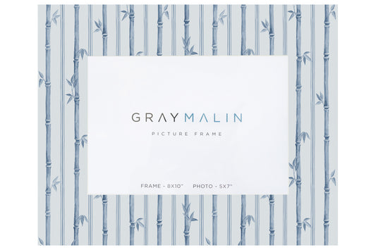 The Veranda Bamboo Horizontal Picture Frame - Indigo Blue