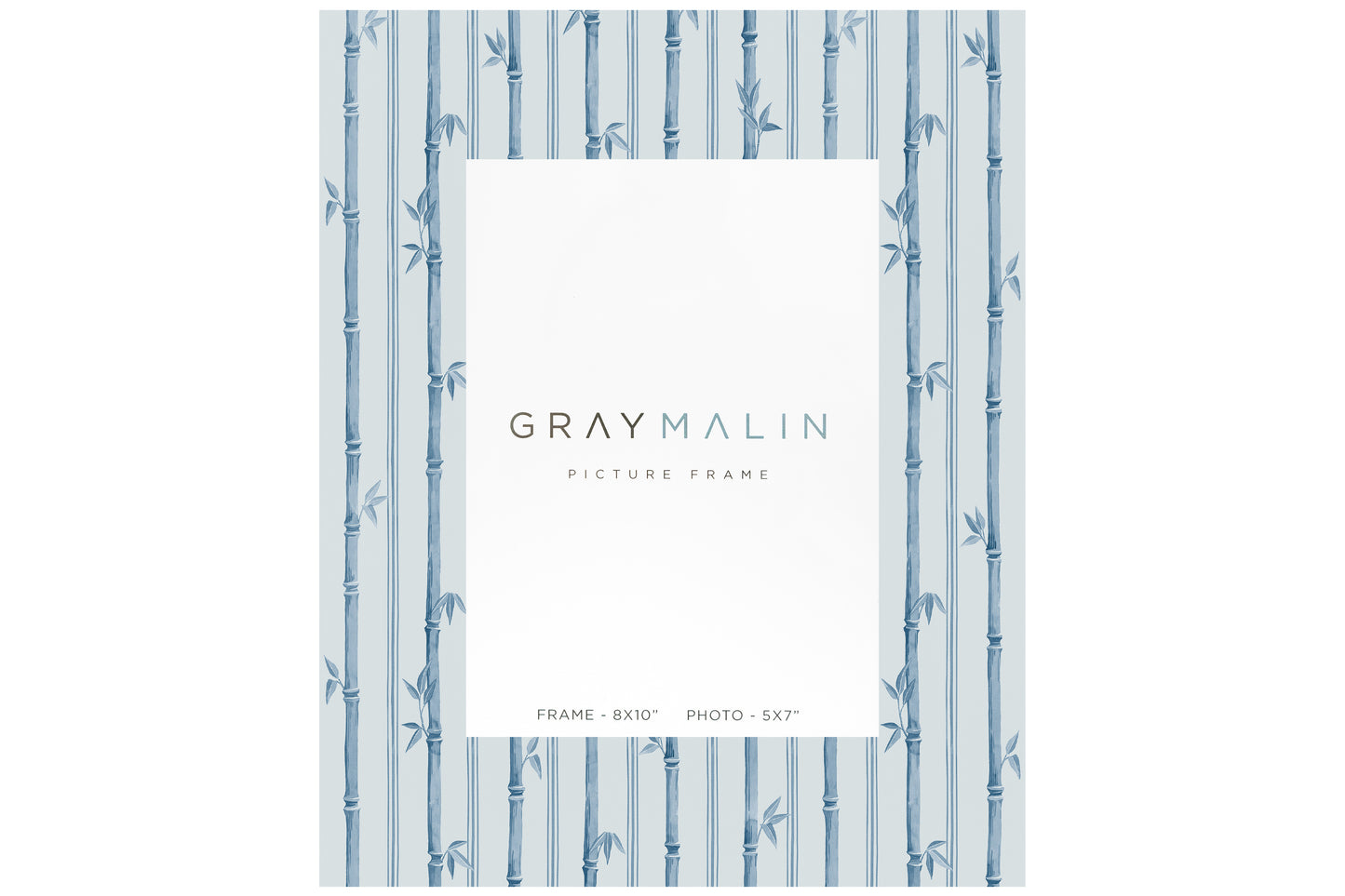 The Veranda Bamboo Vertical Picture Frame - Indigo Blue