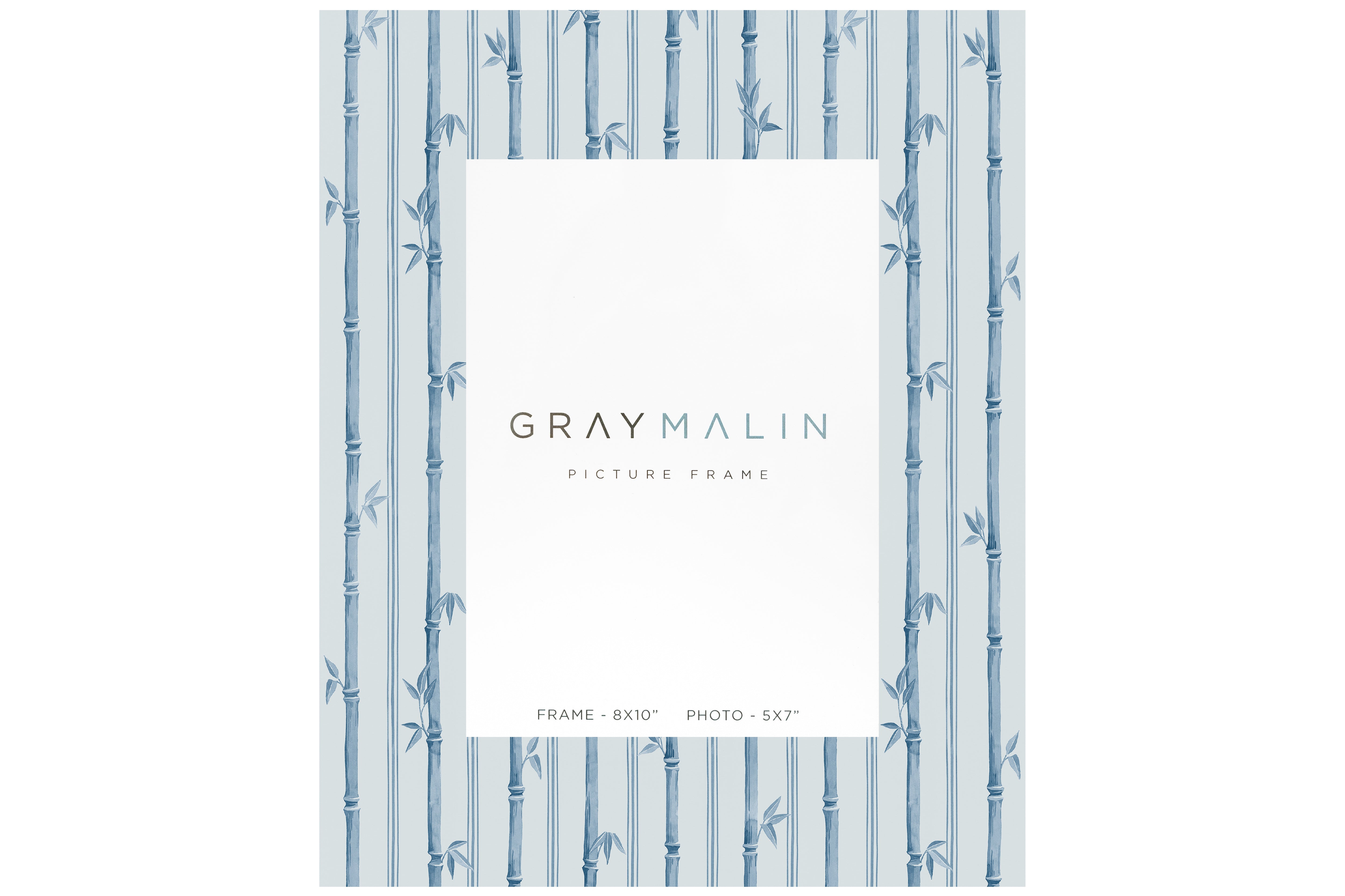 The Veranda Bamboo Vertical Picture Frame - Indigo Blue