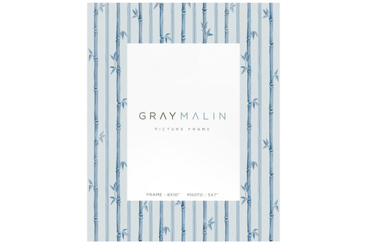 The Veranda Bamboo Vertical Picture Frame - Indigo Blue