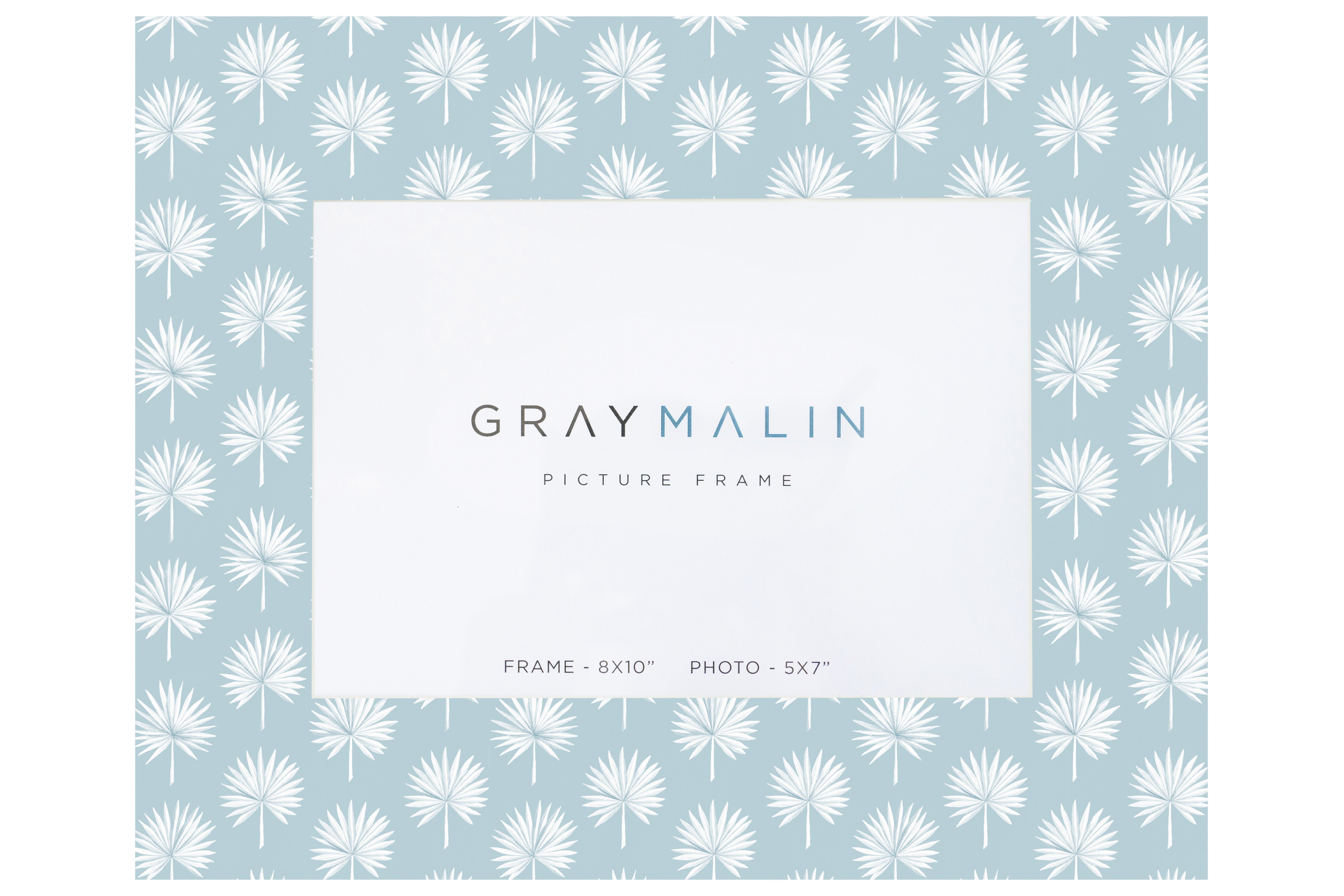 The Isla Palm Horizontal Picture Frame - Sky Blue